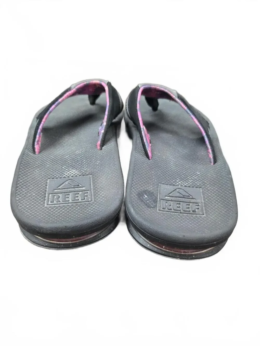 Reef Women's Flip Flop Sandals Size 6 Black with Purple Accents